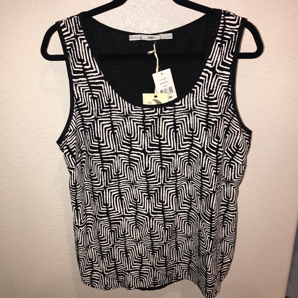 NEW-With Tags Black and white Gibson Tank